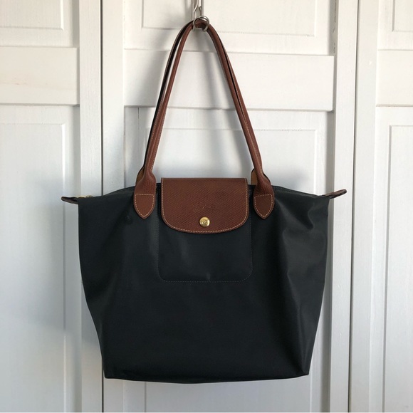 Longchamp Le Pliage Medium Nylon Tote Dark Gray - Picture 1 of 9